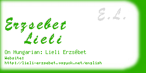 erzsebet lieli business card